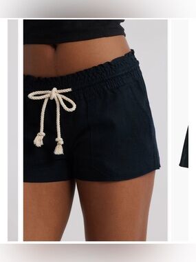 ROXY Oceanside Cotton Drawstring Shorts size XL=size 12